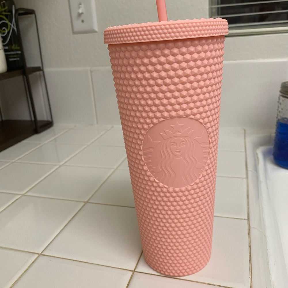 Starbucks tumbler pink matte